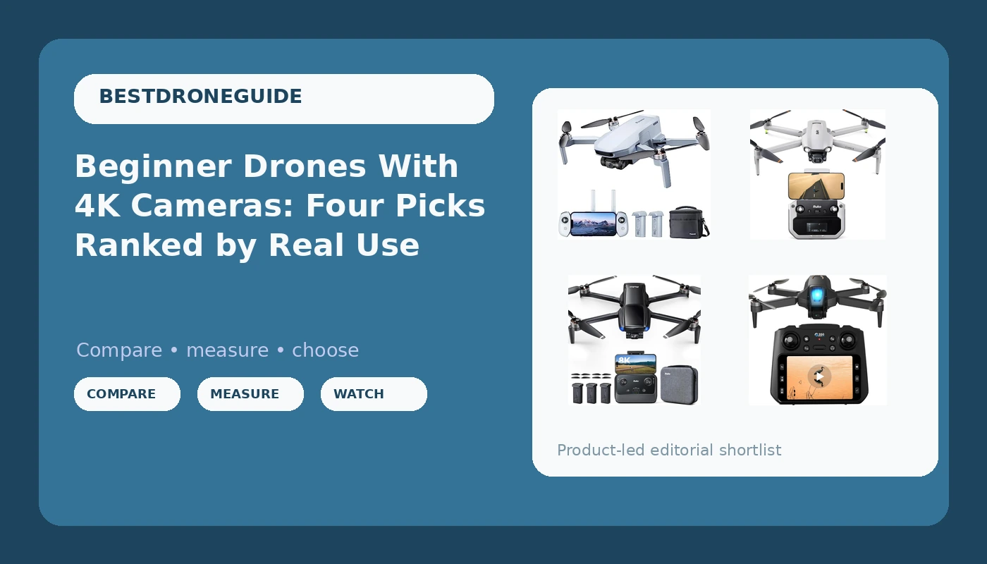 Beginner Drones With 4K Cameras: Four Picks Ranked by Real Use