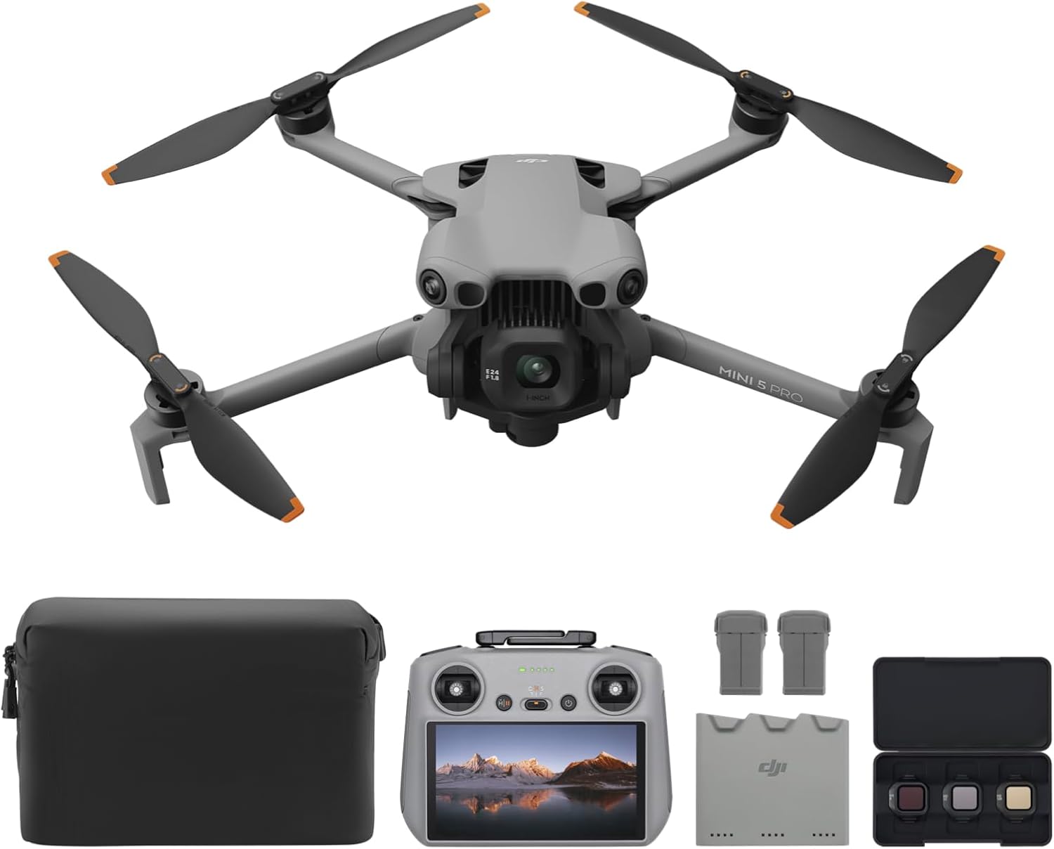 DJI Air 3S Fly More Combo (RC 2 Screen Remote) Drone with 1-inch CMOS Wide-Angle and Medium Tele Camera, 4K/60fps, Omnidirectional Sensing, Smart RTH, 3 Battery Bundle