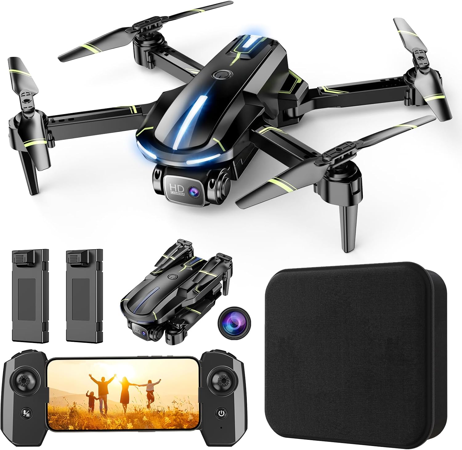 Drone with Camera, Screen on Controller Remote Control Quadcopter FPV Drone