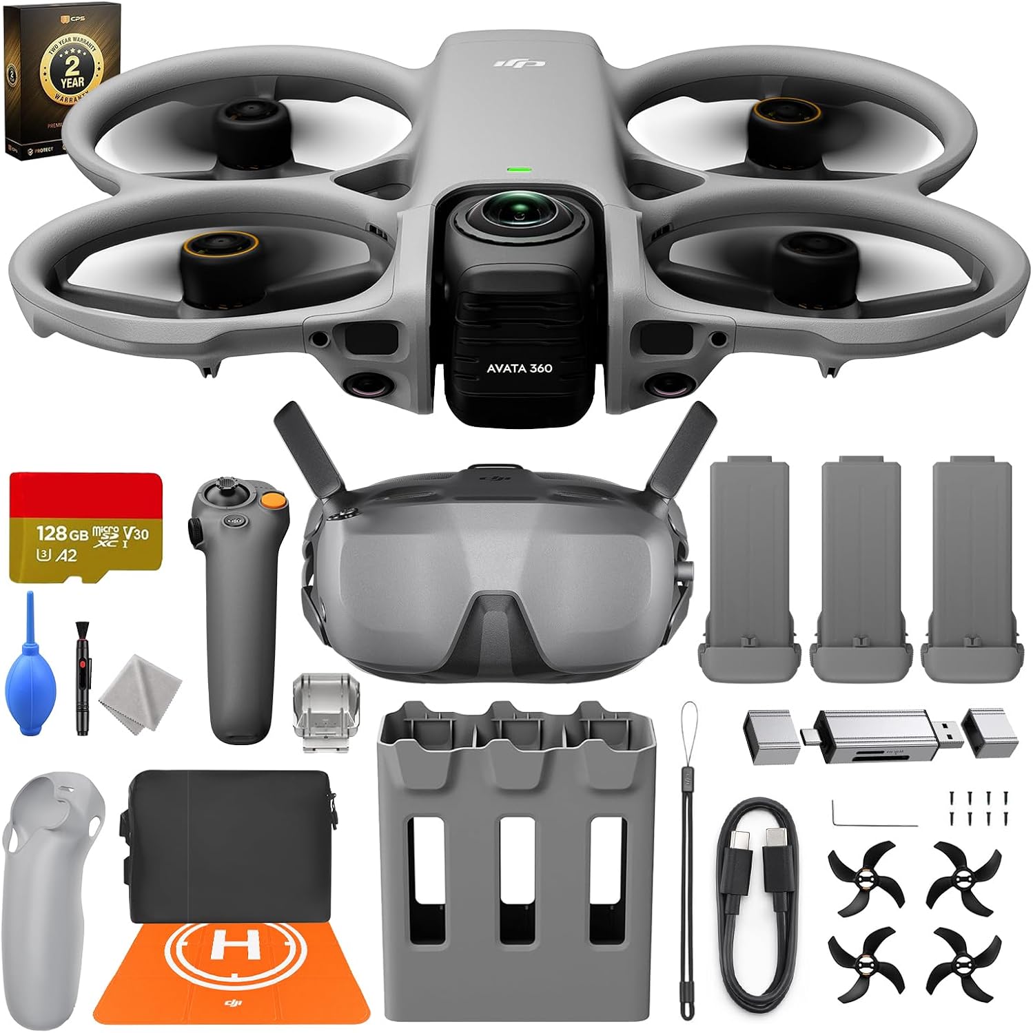 DJI Avata 360 Motion Fly More Combo, 360° Drone With 1-Inch 8K 360° Imaging, 360° Camera Drone With Propeller Guard